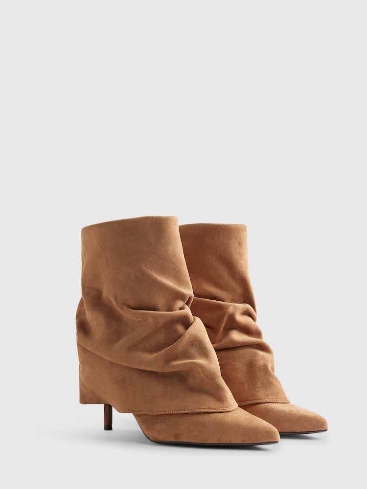 River Island Ruched Folded Ankle Boots - 圖片 2/6