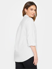 M&Co White Petite 100% Cotton Relaxed Poplin Shirt - Image 2 of 4