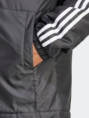 adidas Terrex Black Essentials 3-Stripes Insulated Hooded Jacket - Image 5 of 7