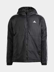 adidas Terrex Black Essentials 3-Stripes Insulated Hooded Jacket - Image 7 of 7