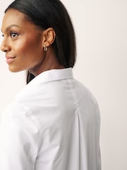 White Fitted Collared Long Sleeve Shirts 2 Pack - Image 3 of 7