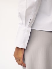 White Fitted Collared Long Sleeve Shirts 2 Pack - Image 5 of 7