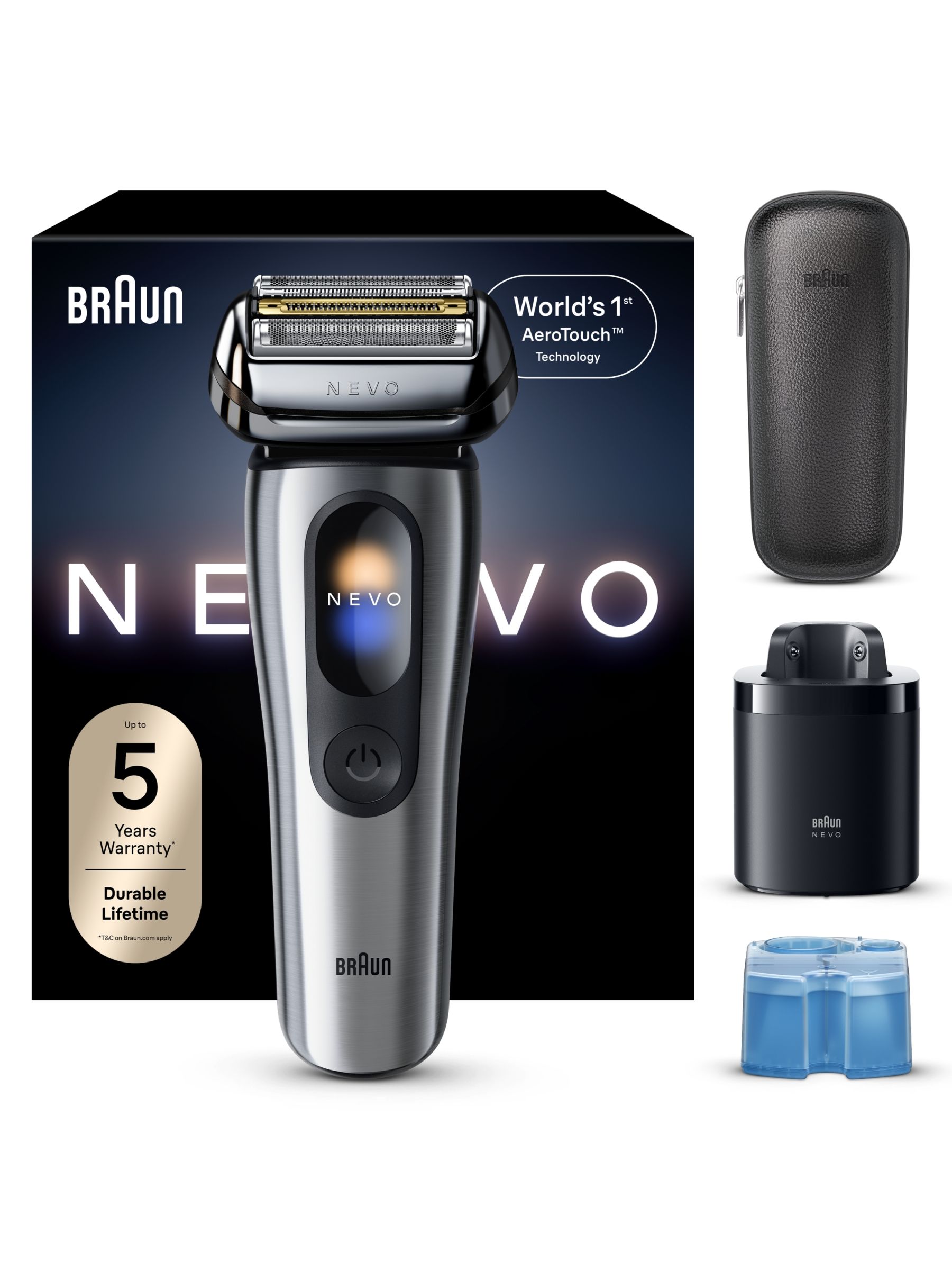 Braun Unisex Metallic Nevo Electric Shaver For A No Compromise Shave Nevo15000c - Image 1