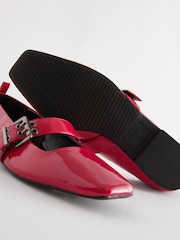 Red Forever Comfort Square Toe Eyelet Mary Jane Shoes - Image 10 of 10