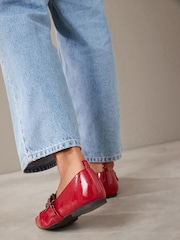 Red Forever Comfort Square Toe Eyelet Mary Jane Shoes - Image 3 of 10