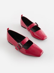 Red Forever Comfort Square Toe Eyelet Mary Jane Shoes - Image 6 of 10