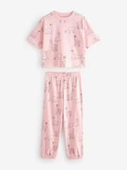 Pink/Grey Llama Joggers Pyjamas 3 Pack (3-16yrs) - Image 6 of 10