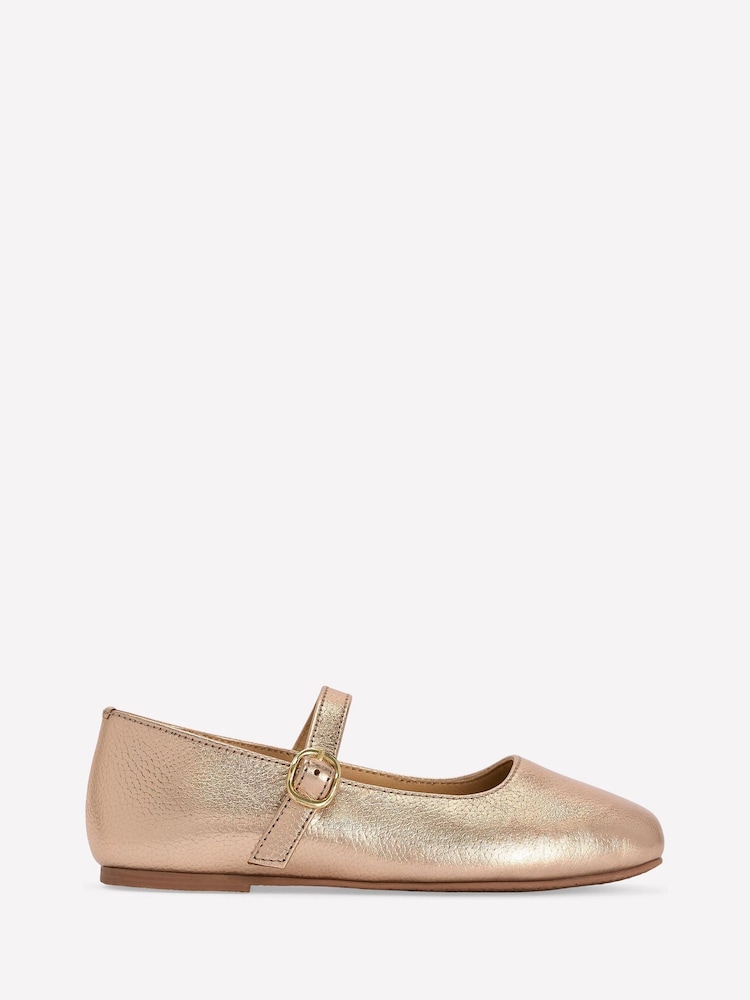 Boden Gold Square Toe Mary Janes Shoes - Image 1 of 3