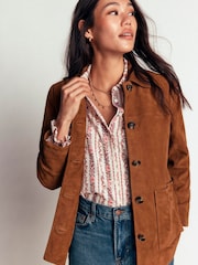 Boden Brown Fife Suede Chore Jacket - Image 4 of 6