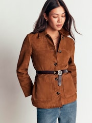 Boden Brown Fife Suede Chore Jacket - Image 5 of 6
