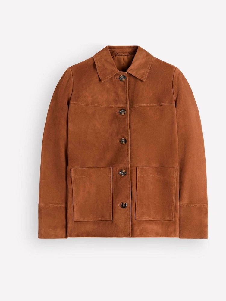 Boden Brown Fife Suede Chore Jacket - Image 6 of 6 Boden Brown Fife Suede Chore Jacket - Image 6 of 6