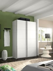 Rauch White Cameron 1.3m Sliding Wood Semi Fitted Wardrobe - Image 1 of 2