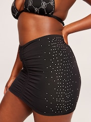Victoria's Secret Black Diamanté Swim Skirt - Image 2 of 6