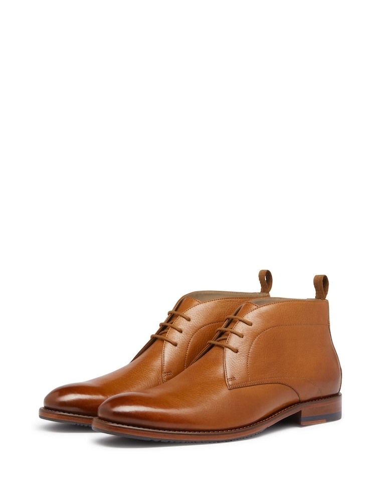 Oliver Sweeney Farleton Light Tan Leather Chukka Brown Boots - Image 4 of 4
