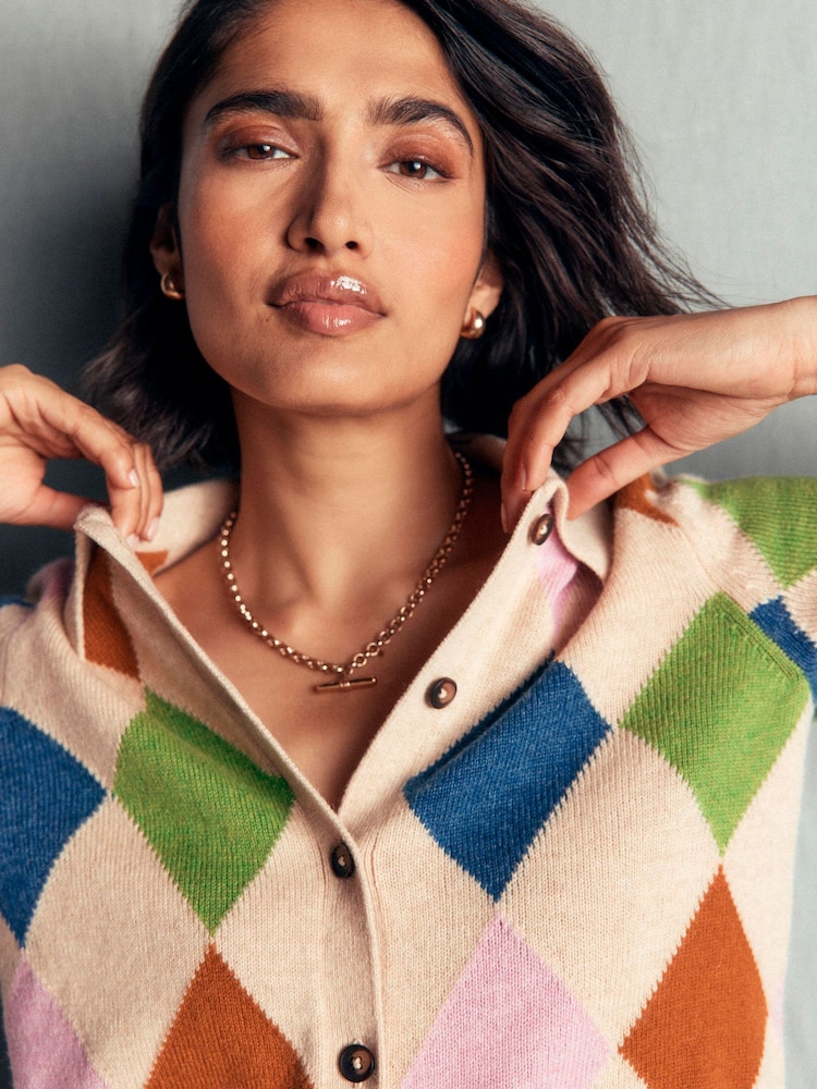 كريمي Argyle - سترة كارديغان Ariadne من Boden - صورة 2 من 6 كريمي Argyle - سترة كارديغان Ariadne من Boden - صورة 2 من 6