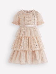 Dorado - Vestido de fiesta metalizado de tul de Boden - Imagen 1 de 3
