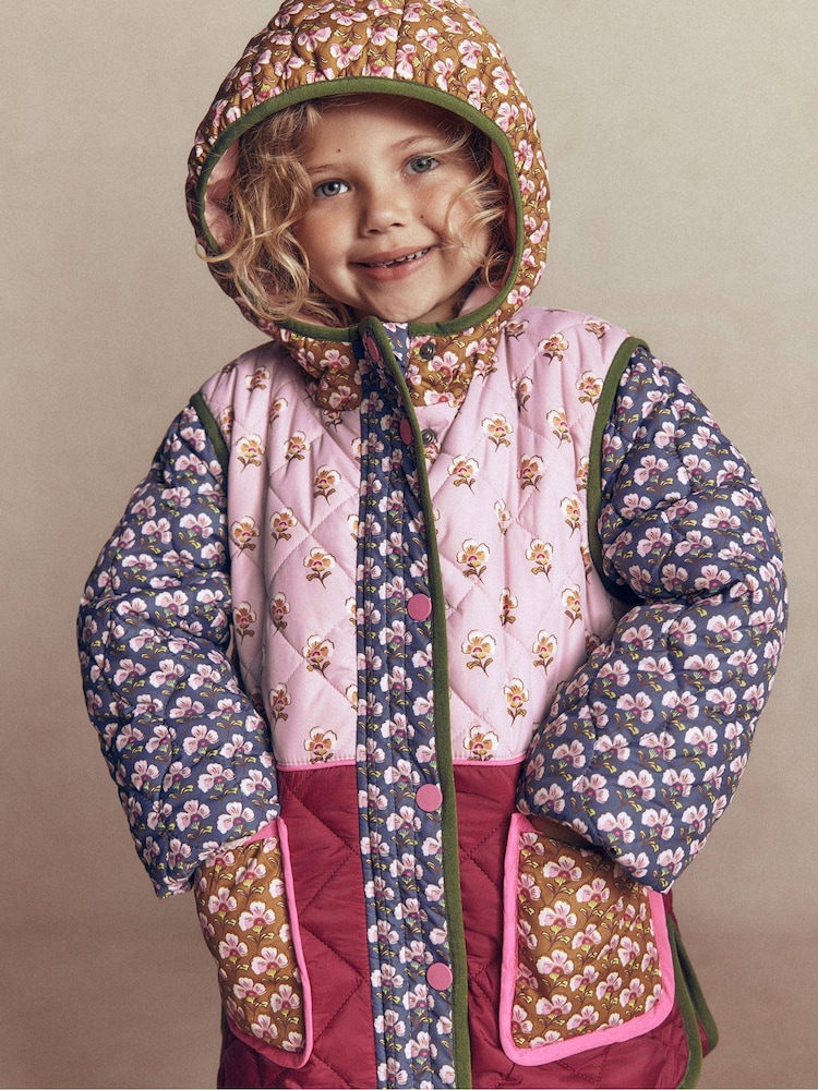 Rosa - Boden Longline Quilted Jacket - Bild 1 von 8 Rosa - Boden Longline Quilted Jacket - Bild 1 von 8