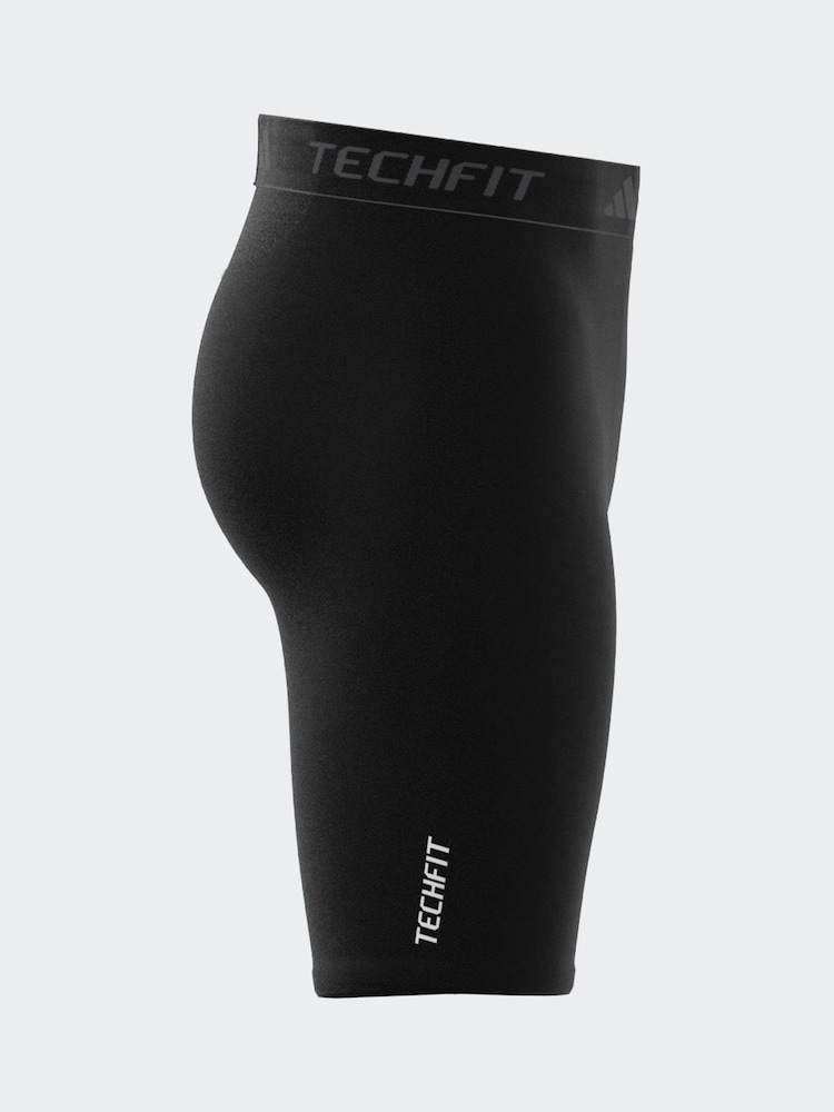 שחור - adidas מכנסי שכבת בסיס קצרים מבד Aeroready נושם, סדרת Adidas Techfit - Image 10 of 14