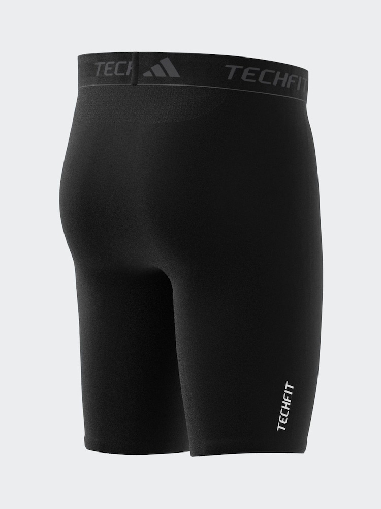 שחור - adidas מכנסי שכבת בסיס קצרים מבד Aeroready נושם, סדרת Adidas Techfit - Image 11 of 14