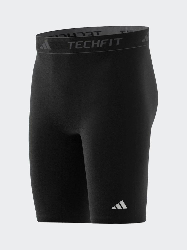 שחור - adidas מכנסי שכבת בסיס קצרים מבד Aeroready נושם, סדרת Adidas Techfit - Image 13 of 14