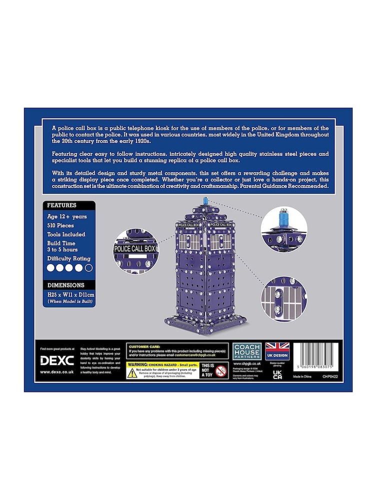 Replica Police Box Buy Coach House Partners Blue Police Call Box Metal Construction Set ...