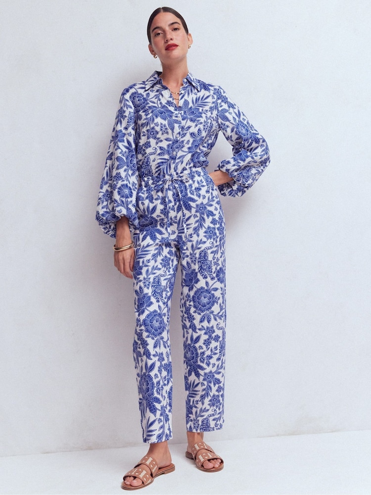 Boden Islington Linen Crop Trousers - Imagen 1 de 7