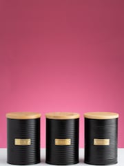 Typhoon Black Otto Tea, Coffee & Sugar Storage - Image 1 of 3