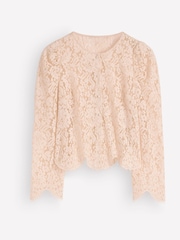 Boden Cream Lace Puff Sleeve Top - Image 5 of 5