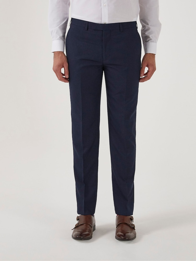 Skopes Navy Blue Harcourt Tapered Fit Suit Trousers - Image 1 of 4