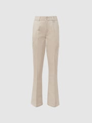 Reiss Vintage Warm Sand Dion Paige Flared Cargo Trousers - Image 2 of 4