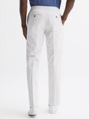 Reiss Ice Grey Hatfield Technical Drawstring Slim Fit Trousers - Image 4 of 4