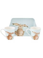 Royal Worceser Wrendale Blue Hare Mug And Tray Set - Image 4 of 6