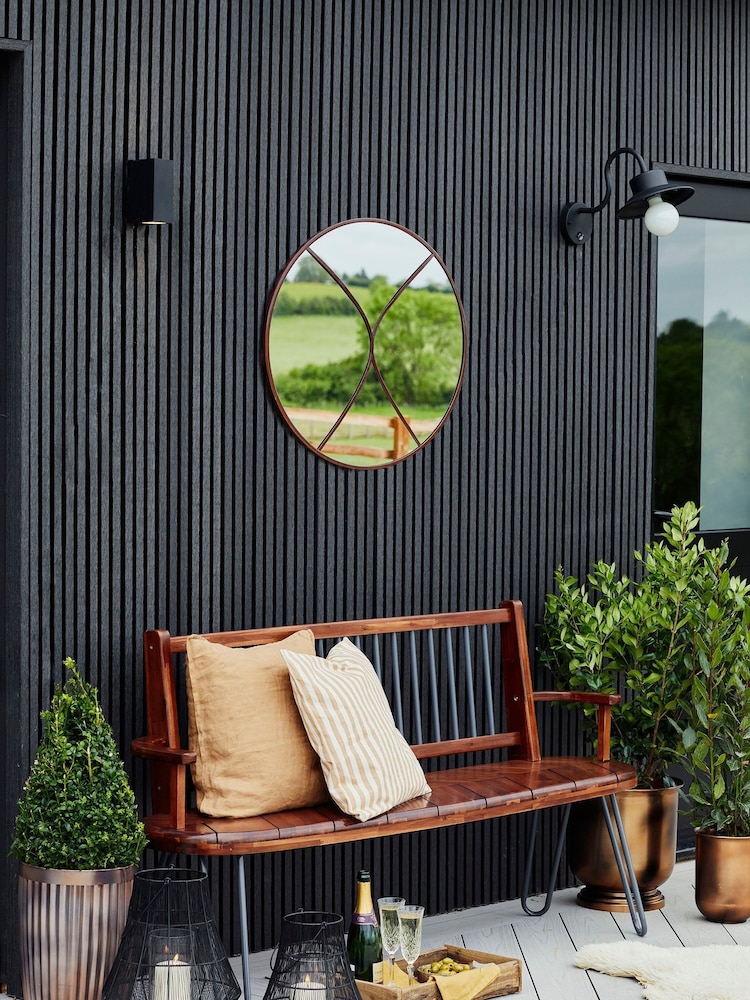 Ivyline Black Garden Portofino Curve Wirework Lantern - Image 2 of 4