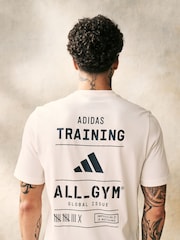 adidas Brown All Gym Graphic T-Shirt - Image 4 of 5