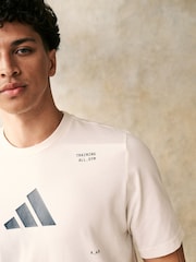 adidas Brown All Gym Graphic T-Shirt - Image 5 of 5