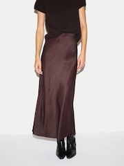 Jigsaw Brown Long Bias Cut Midi Skirt - Image 1 of 6