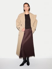 Jigsaw Brown Long Bias Cut Midi Skirt - Image 4 of 6