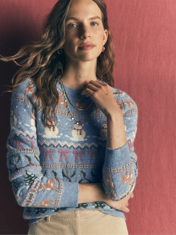 أزرق - كنزة Edie Fairisle من Boden - صورة 1 من 6 أزرق - كنزة Edie Fairisle من Boden - صورة 1 من 6