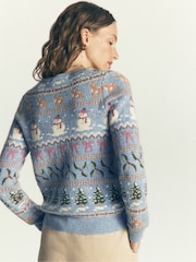 أزرق - كنزة Edie Fairisle من Boden - صورة 3 من 6