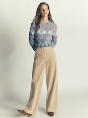 أزرق - كنزة Edie Fairisle من Boden - صورة 4 من 6