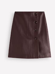 Boden Brown Evelyn Leather Wrap Skirt - Image 5 of 5