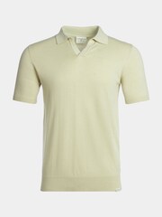 Peckham Rye Green 100% Cotton Knitted Polo Shirt - Image 5 of 7