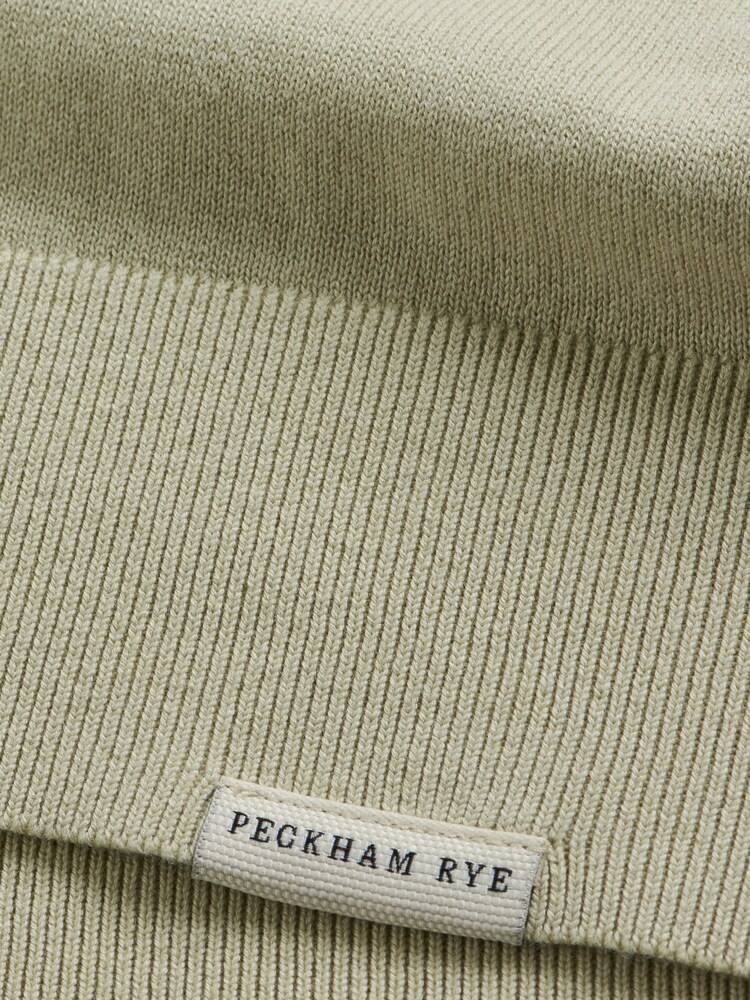 Peckham Rye Green 100% Cotton Knitted Polo Shirt - Image 7 of 7