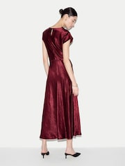 Jigsaw Red Textured Cowl Neck Dress - Image 2 of 5