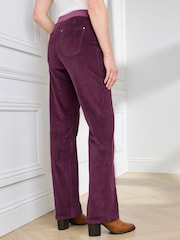 Cotton Traders Mulberry Purple Stretch Cord Straight Leg Jeans 29 - Image 2 of 4