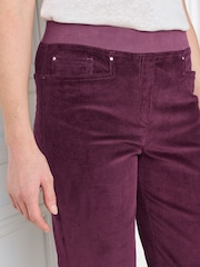Cotton Traders Mulberry Purple Stretch Cord Straight Leg Jeans 29 - Image 3 of 4