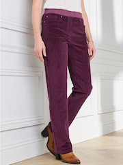 Cotton Traders Mulberry Purple Stretch Cord Straight Leg Jeans 29 - Image 4 of 4