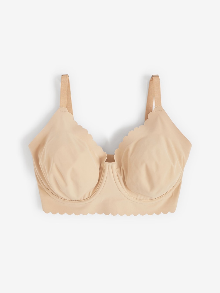 Nude Non Pad Full Cup Microfibre Scallop Edge Bras - Image 4 of 4