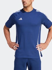 adidas Blue 100% Cotton Tiro 24 Sweat T-Shirt - Image 2 of 6