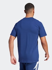 adidas Blue 100% Cotton Tiro 24 Sweat T-Shirt - Image 3 of 6